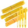 BESTYASH Set da 40 Strumenti per Riparazione Rete da Pesca, Navetta in Plastica Gialla Portatile, Resistente per Esterno e Pesca Subacquea
