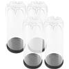 CORHAD Contenitore per Palline da Tennis Trasparente in Pvc con Coperchio Nero, Set da 4 Unitá Multifunzionale per Palline da Tennis, Ping Pong e Baseball, Organizzatore Pratico