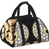 DUWAA Borsa per legna da ardere con stampa di segno del dollaro dorato, borsa in tela per legna da ardere, accessori per stufa a legna resistente