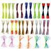 Generico Gonne Per Jig | 30 Confezioni Di Code In Silicone Morbido E Colorato - Gonne Jig Da Pesca In Acqua Salata,per Fiume Lago Stagno Barca Riva Branzino Trota Pesce Gatto