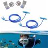 Generico Boccaglio for Respirazione Subacquea, Tubo for Respirazione Subacqueo Lungo con Testa Galleggiante, Tubi for Snorkeling Secco e Semi-Secco, Nuoto for Immersioni Campeggio Attrezzat(3.28ft,2pcs)