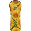 GuoChe Coprimazza da golf con etichette intercambiabili n. per conducente, in legno fairway, ibrido, carino, giallo, floreale, girasole, api