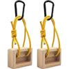 Generico Portable Hangboard | 1 Pair Wooden Fingerboard Pull Up | Climbing Training Board for Tree Hand Playground Enhances Grip Strength; Indoor Outdoor Doorway Wood Exercise Tool, Rock Climber Gear