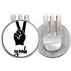 no/no Forbici Contorno Personalizzato Gesto Golf Ball Marker Cappello Cap Clip Smalto Magnetico