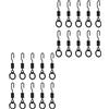 Generic Stile europeo Open End Pesca Girelle Ottone Gancio Montaggio Rapido per Tecniche di Pesca Anelli di Acqua Salata Resistente