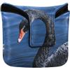 aidingzhi Black Swan Navy Lake Golf Putter Mallet Copertura magnetica Snap Golf Putter Putter Headcover per mazze e quadrati in pelle PU