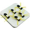 Generico Esca da pesca, set di esche galleggianti realistiche 5 pezzi, esche da pesca morbide 6,5x6,5x2 cm pollici, esches artificiali durevoli per insetti, per trota salmone fiume lago
