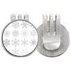 no/no Clip magnetica smaltata per cappello e cappello con illustrazione di fiocchi di neve