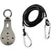 Aqvjd Pulley Systems - Puleggia da palestra con scanalatura a U, resistente, con corda antiscivolo da 2 m, per accessori per macchine per cavi, sollevamento ruote silenziose