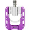 Kivivaka Pedali per bicicletta a piegatura rapida, 9/16 pollici, design a 3 cuscinetti in alluminio leggero, compatibili con Brompton per Dahon (nero viola)