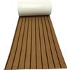 KALLORY Tappetino Antiscivolo per Superficie Barca 45x240 Cm in PVC Effetto Teak Sintetico, Cuscino per Pavimentazione Marina, Supporto Isolante per Yacht, Camper e Imbarcazioni, Facile