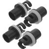 TOYANDONA 4 Pezzi Adattatore per Valvola di Barca Gonfiabile con Flessibile Connettore per Pompa Aria per Kayak e Gommoni Compatibile con Tubi di Gonfiaggio