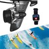 Generic Motore per Pinna SUP Elettrica da 160W, Pinna per Surf Motorizzata con Telecomando da Polso e velocità Regolabile - Propulsore Subacqueo per Paddle Board, Kayak e Barca da Pesca