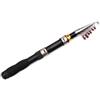 MoSundi Canna da Pesca Telescopica Compatta 10-2 Leggero In Fibra di Vetro Pieghevole Palo Acqua Salata Acqua Dolce Outdoor per Nero