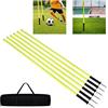 UISEBRT Slalom Poles - Set di aste da calcio, con custodia, per agilità e coordinazione