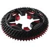 ReachMall WUZEI BCD110 Corona 50-60T a denti stretti e larghi, set di pedivelle da strada in alluminio CNC 7075, nero