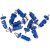 Vibsky Clip per esche da pesca a sgancio rapido, blu, 10 pezzi, ami da pesca in mare, in ABS + acciaio inossidabile, per contenere fino a 6 ami 0, 40 mm