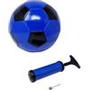 CUCUBA Pallone da Calcio Nerazzurro da Allenamento o Partita Colore Azzurro Nero Misura 5 con Pompa Portatile