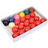 Vistreck Set di Palline da Biliardo da Biliardo 22 Pezzi - Palline in Resina 52,2 Mm con Polvere di Calce per Giochi Ufficiali
