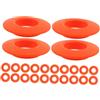 Healeved 24 Pezzi Anelli Antigoccia da Kayak in PVC Arancione, Resistenti agli Urti e Blocco dell'Acqua, per Kayak e Sport Acquatici Professionali
