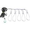 Homoyoyo Set 2 Pezzi Lucchetto per Pesca 5 Metri con 5 Ganci in Acciaio Inossidabile con Chiusura a Filo, Resistente alla Ruggine e Facile da Usare per Pesca Stili Multipli