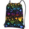 Generic Borsa con Coulisse Rainbow LGBT Pride Sportiva Sacche Pieghevole Sacca con Coulisse Leggero per Yoga Viaggio