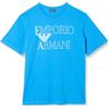 Emporio Armani T-Shirt Girocollo da Uomo con Logo audace, Blu, XL