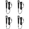 No 4X Microfono per Karaoke Microfono Dinamico Professionale Cablato Portatile3498