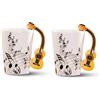SODIAL 2X ' Chitarra Maniglia Tazza di Ceramica Spettro Libero Tazz2897