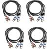 SODIAL 4X Audio Hi-Fi 2 Un Xlr 3 Pin Femmina Amplificatore Console d3856