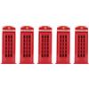 SODIAL 5X Metal Rosso British English London Cabina Telefonica Bank Coin Bank Savi3961