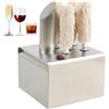 Generic Lucidatrice per bicchieri da vino in acciaio inossidabile con testine rimovibili in microfibra, asciugatura ad aria calda, per bicchieri da vino e birra in bar, ristoranti e hotel