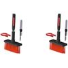 Tityvirnix Set di 2 pennelli multifunzione per la pulizia della tastiera, kit di pulizia per PC, colore nero e rosso, 15 x 8 x 2,8 cm