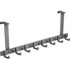 HOTTISELL Appendiabiti da porta Regolabile,8 ganci,salvaspazio,da appendere,estremamente resistente - appendini da porta, ganci appendiabiti da porta, appendi abiti per porte (grigio, 18cm)
