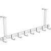 HOTTISELL Appendiabiti da porta Regolabile,8 ganci,salvaspazio,da appendere,estremamente resistente - appendini da porta, ganci appendiabiti da porta, appendi abiti per porte (bianco, 18cm)