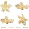 Bebochoi 4 Pezzi Pomelli a Forma Di Fiore Con Viti, Oro Maniglia Monoforo, Pomelli Moderni e Minimalisti a Forma, Per Armadio Comò Cassetto Credenza Armadietto Cucina