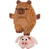 YOFDAL 553 Pezzi Mini Blocchi da Animali, Capibara Mini Building Blocks Set, Regali fatti a mano fai da te Modelli in miniatura di mattoncini da costruzione Puzzle 3D Giocattoli Regali