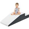 COSTWAY Set di Blocchi Forme Diverse, Giocattolo per Arrampicata e Strisciamento, Aiuta i Bambini a Crescere (Bianco e Nero)