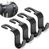 NONE Confezione da 4 ganci per borse Clip per auto Supporto per organizer per poggiatesta del sedile anteriore Ganci di fissaggio automatico Accessori interni per riporre l'auto