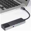 WYMECT Adattatore convertitore audio multifunzione per scheda audio ottica esterna USB 6 in 1 per scheda audio in alluminio per notebook