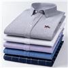 DELIY 2025 100% cotone camicia da uomo floreale manica lunga casual plus size spesso Oxford uomo ricamato cavallo camicie streetwear oversize