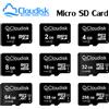 Cloudisk Scheda di memoria Micro SD Cloudisk U3 128GB 64GB 32GB 256GB V30 C10 16GB 8GB 4GB 2GB 1GB A1 Microsd per telefono e tablet