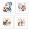 NONE 7341 Kit punto croce Punto croce Natale homefun Tutto per lavori manuali Kit ricamo croce Kit artigianale Set punto croce Fai da te