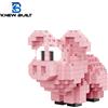 KNEW BUILT Pappagallo Puzzle Assemblaggio Blocchi di Costruzione Giocattoli Serie Animale Modello 3D Micro Mini Diamante Mattoni Giocattolo Per Bambini Maiale Panda Criceto Lumaca