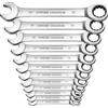 WOZOBUY Set di chiavi combinate a cricchetto a testa fissa WOZOBUY, metrico 6-19mm, 72 denti, Cr-V costruito