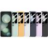 MOJINHAI 2025 Custodia in vetro con sensazione di pelle calda per Samsung Galaxy Z Flip 7 FE 6 5 5G Fold Business Fashion Cover Anti-bussare Custodie per Flip5 Flip6
