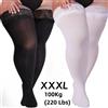 Free Auce Donne Plus Size Grasso Sexy Calze alte alla coscia Top in pizzo Silicone antiscivolo Moda NightClub Wear Calze velate sopra il ginocchio Donna XXL