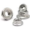 HZYUEGOU 5/10/25 pz Flangia Dado Dado di Bloccaggio M3 M4 M5 M6 M8 M10 M12 In Acciaio Inox di Alta Qualità Esagonale Testa Esagonale Seghettata Spinlock DIN6923