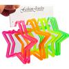 Fishsheep 4 paia/set Nuovo Acrilico Neon Colore Grande Stella Orecchino A Cerchio per Le Donne Esagerazione Geometrica Cuore Cerchio Orecchini Gioielli Del Partito