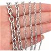 NONE 5 Yards/Lotto 3 4 5 6 8mm Catene in acciaio inossidabile Collana fai da te Bracciale O Catena a maglie Catene a maglie sfuse per la creazione di gioielli all'ingrosso
